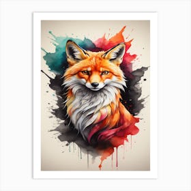 Fox Painting 1 Art Print