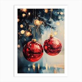 Christmas Ornaments 2 Art Print