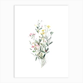 Watercolor Flowers 16 Art Print