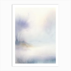Mist Waterscape Gouache 1 Art Print