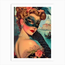 Venice Mask Art Print