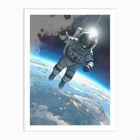 Astronaut Space Poster