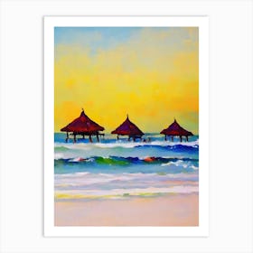 Radisson Beach, Bali, Indonesia Bright Abstract Art Print