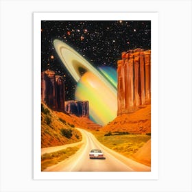 Road Trip to Saturn Art Print