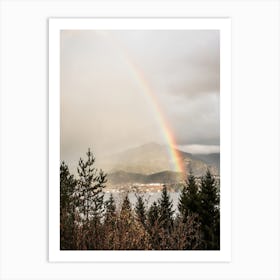 Norway Mountain Rainbow Art Print
