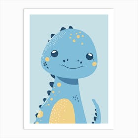 Blue Dinosaur Art Print