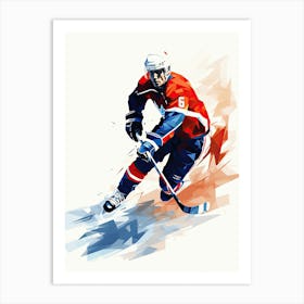 Ice Hockey Player In Action 1 Art Print