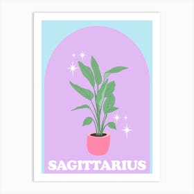 Botanical Star Sign Sagittaruis Art Print