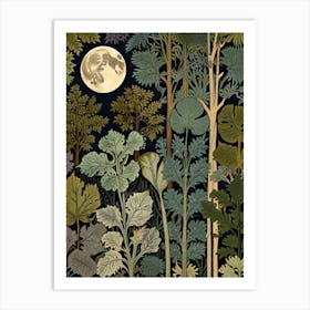 William Morris Moonlight In The Forest 7 Art Print