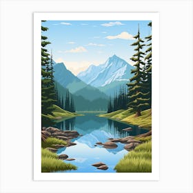 Tongass National Park Pixel Art 2 Art Print