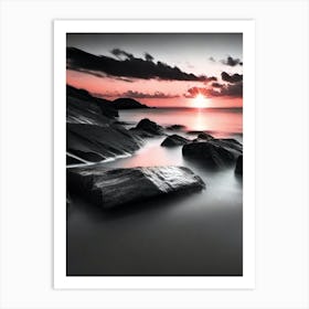 Sunset Rocks 1 Art Print