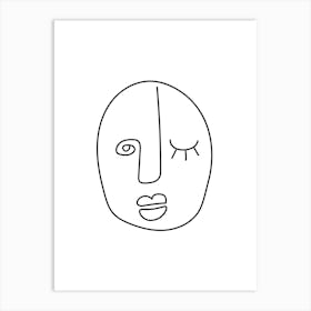 Portrait Of A Face Art Print