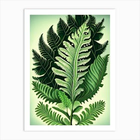 Rabbit S Foot Fern 1 Vintage Botanical Poster Art Print