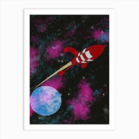 Space Rocket Art Print