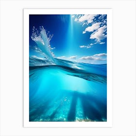 Splash In Sea Water Waterscape Photography 1 Art Print