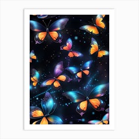 Butterflies In The Sky 4 Art Print