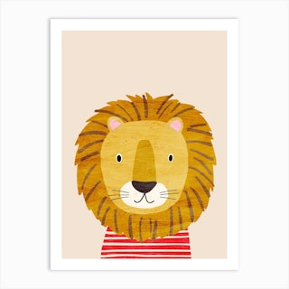 Lion Cream Art Print