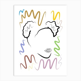 Her abstract Art Print