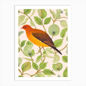 Kiwi William Morris Style Bird Art Print
