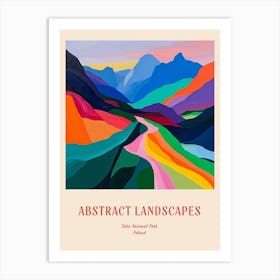 Colourful Abstract Tatra National Park Poland 4 Poster Art Print