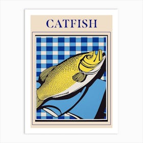 Catfish Seafood Poster Art Print