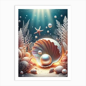 Pearls Under The Sea Art Print