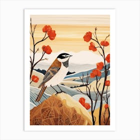 Bird Illustration Lark 2 Art Print