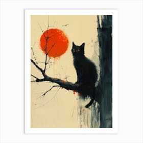 Cat In The Tree Art Print