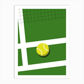 Tennis Ball On The Net Art Print