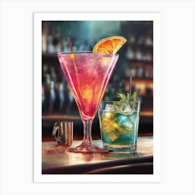 Cocktail Bar Art Print