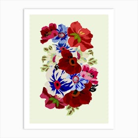 Flowers In A Vase "Royal Pansies" Art Print