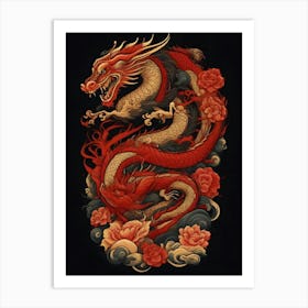 Leonardo Vision Xl Chinese Year Of The Dragon Tshirt Design 3 Upscaled Upscaled Art Print