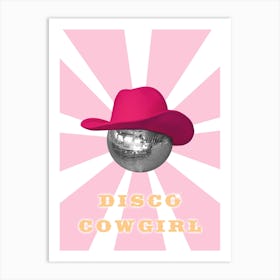 Disco Cowgirl Art Print