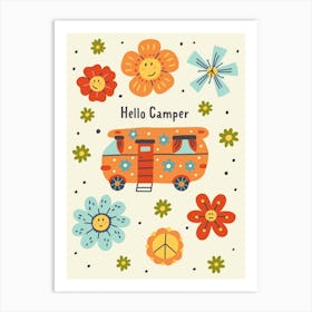 Groovy Camper Van Art Print