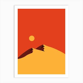 Sunset In The Desert Art Print