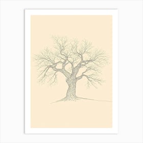 Tree Line Art 3 1 Art Print