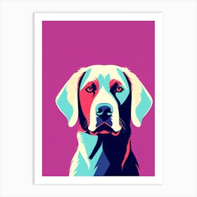 Labrador Retriever Canvas Print, colorful dog illustration, dog portrait, animal illustration, digital art, pet art, dog artwork, dog drawing, dog painting, dog wallpaper, dog background, dog lover gift, dog décor, dog poster, dog print, pet, dog, vector art, dog art. Art Print