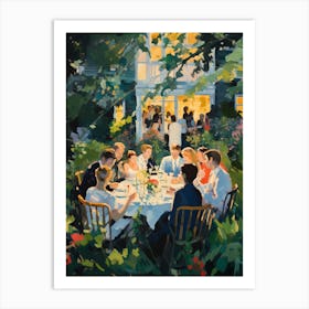 Evening Garden Party - expressionism Art Print