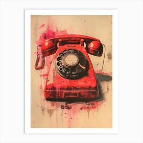 Red Telephone Art Print