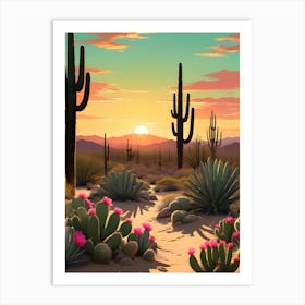 Cactus Desert Art Print