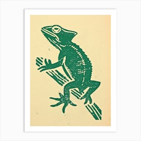 Carpet Chameleon Bold Block 2 Art Print