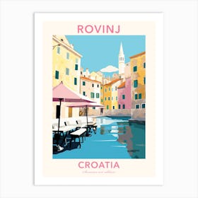 Rovinj, Croatia, Flat Pastels Tones Illustration 4 Poster Art Print