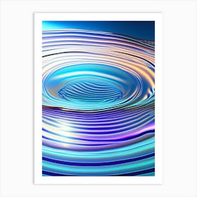 Water Ripples, Waterscape Holographic 1 Art Print