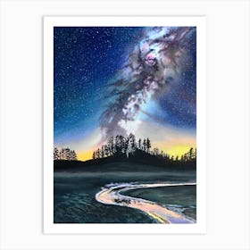 Milky Night Art Print