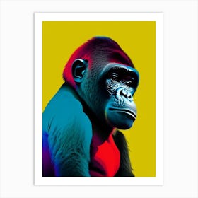 Baby Gorilla Gorillas Primary Colours 2 Art Print