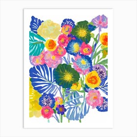Queen Anne’S Lace Modern Colourful Flower Art Print