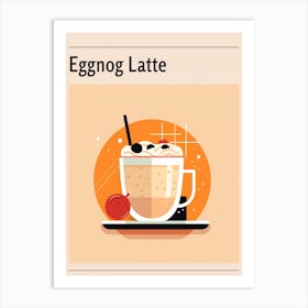 Eggnog Latte Midcentury Modern Poster Art Print