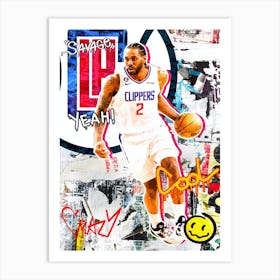 Kawhi Leonard La Clippers 1 Art Print