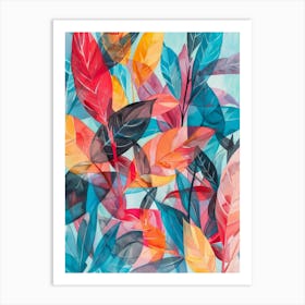 Colorful Leaves 4 Art Print