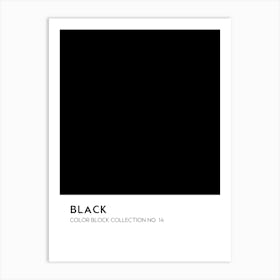 Black Color Block Collection Wall Art Print